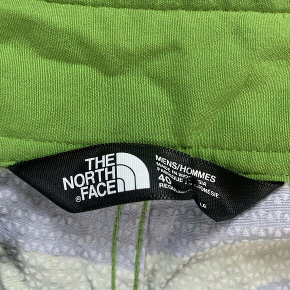 The North Face Board Shorts Striped Swim Trunks Green Blue Mens Size 40 - Picture 2 of 7